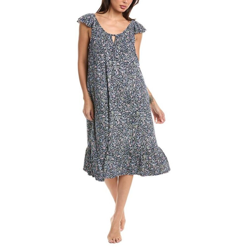 Ellen Tracy Womens Midi Gown, Blue